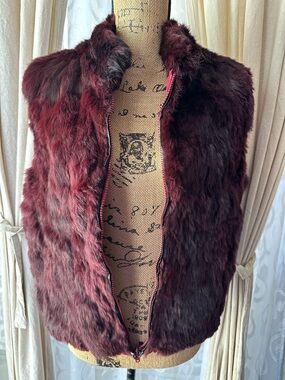 Brothers Fur Dyed Rabbit Fur Reversible Vest 
Size 46 EU